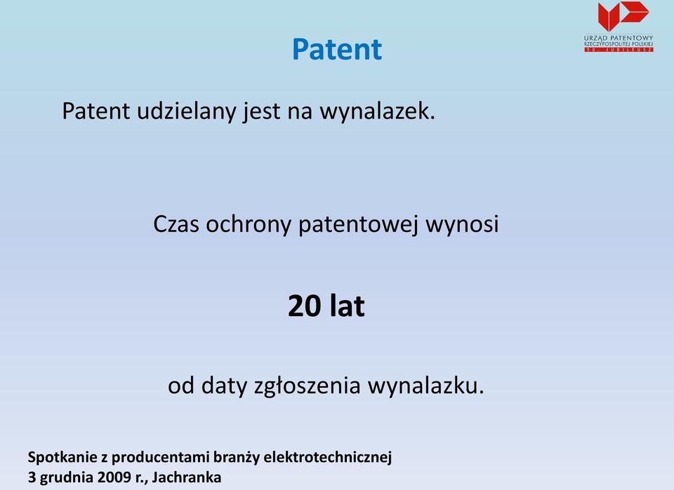 Czas ochrony patentowej
