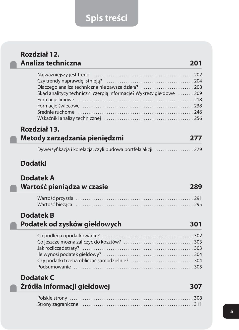 Metody zarządzania pieniędzmi 277 Dodatki Dywersyfikacja i korelacja, czyli budowa portfela akcji...279 Dodatek A Wartość pieniądza w czasie 289 Wartość przyszła...291 Wartość bieżąca.