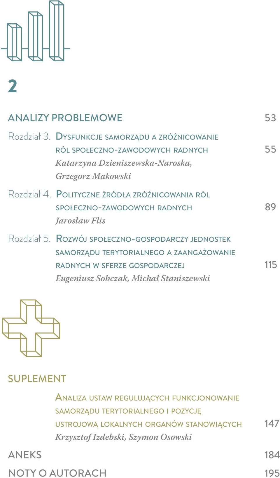 Polityczne źródła zróżnicowania ról społeczno-zawodowych radnych 89 Jarosław Flis Rozdział 5.