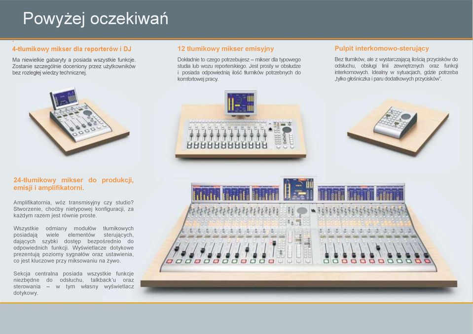 Jest prosty w obsłudze i posiada odpowiednią ilość tłumików potrzebnych do komfortowej pracy.