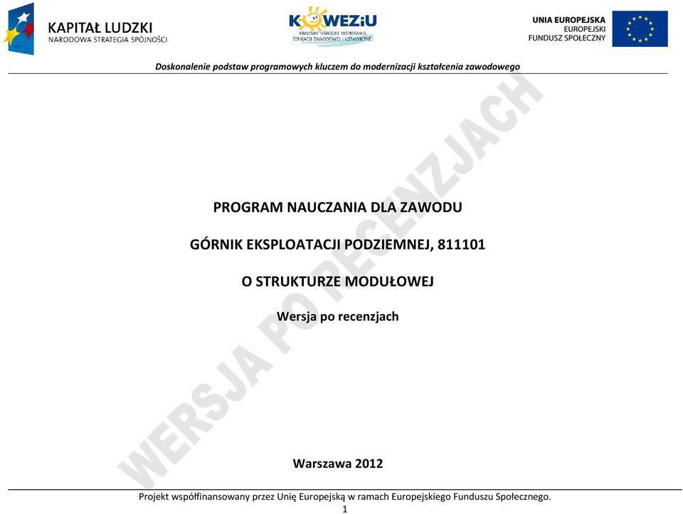 recenzjach Warszawa 2012 rojekt współfinansowany