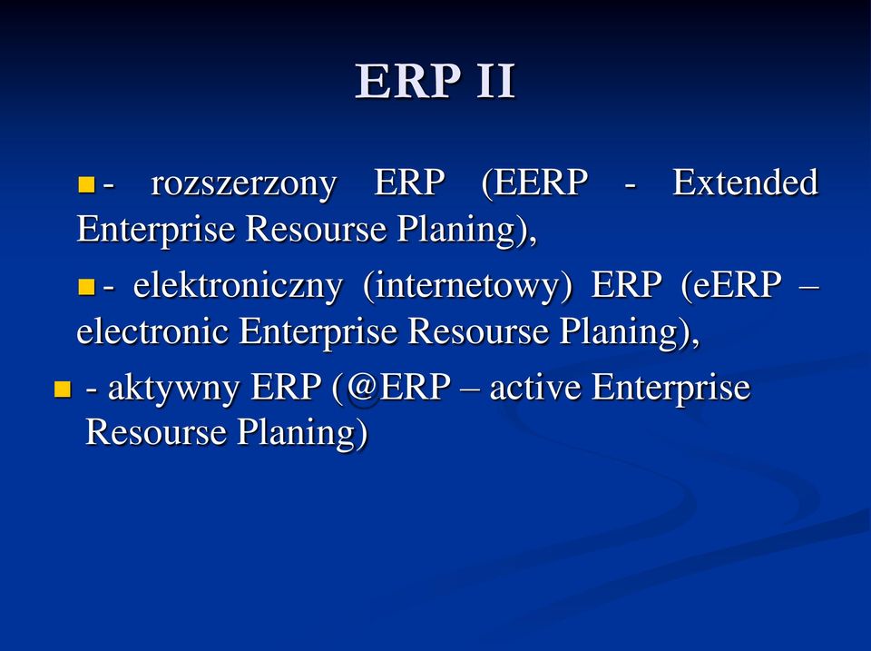 (internetowy) ERP (eerp electronic Enterprise