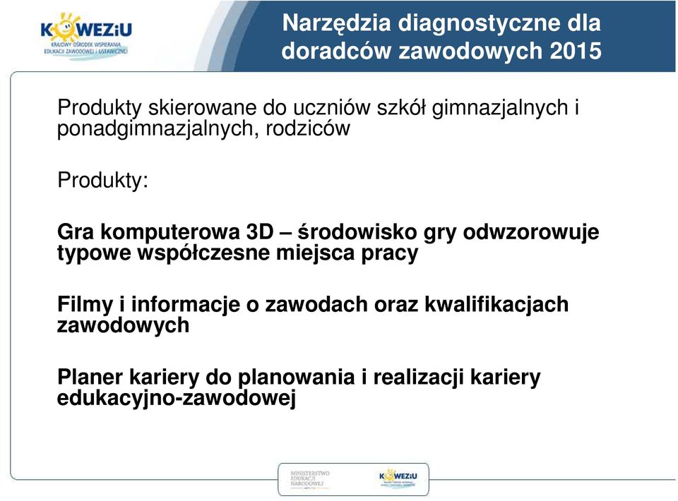 współczesne miejsca pracy Filmy i informacje o zawodach oraz kwalifikacjach