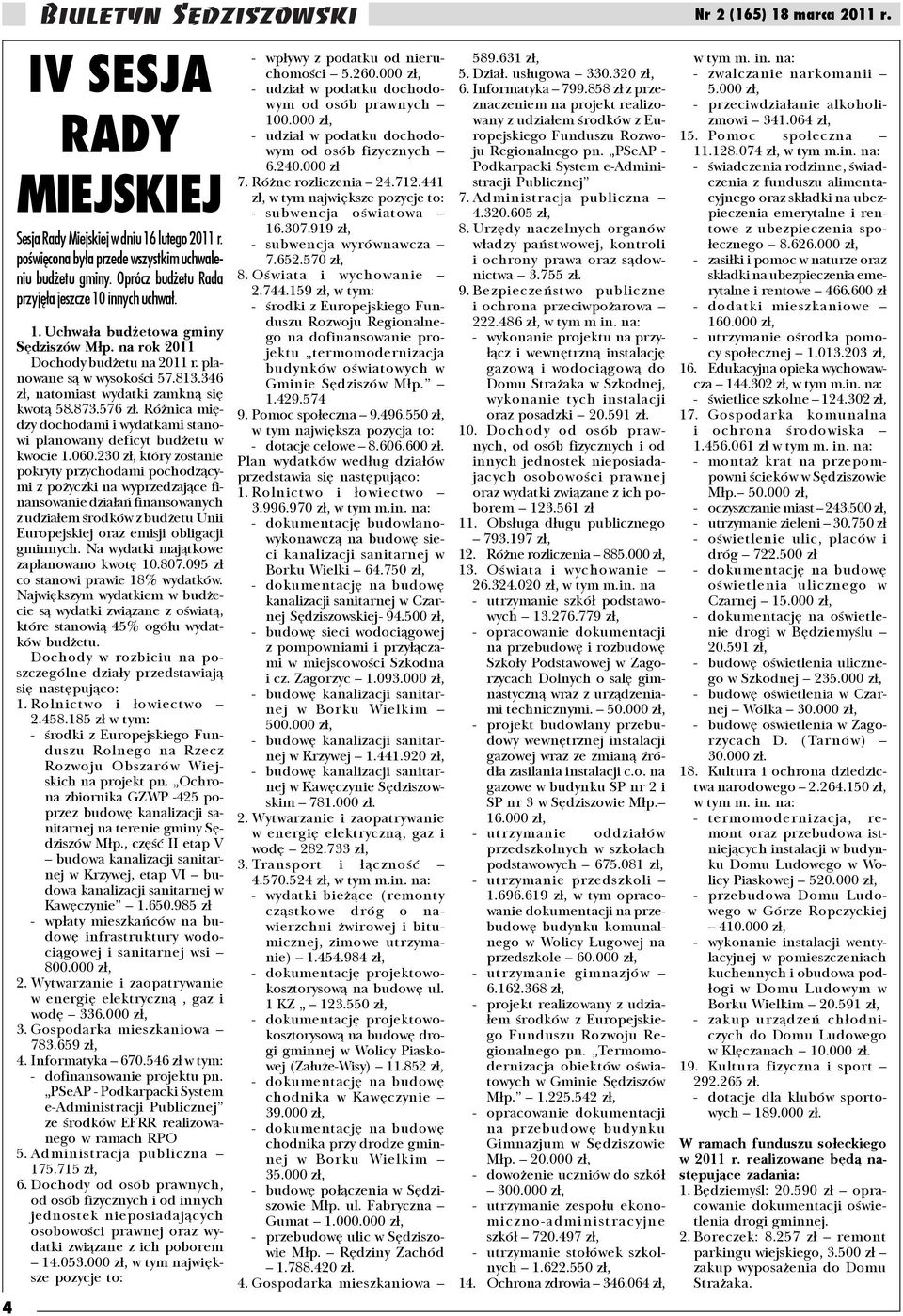 Ró nica miêdzy dochodami i wydatkami stanowi planowany deficyt bud etu w kwocie 1.060.
