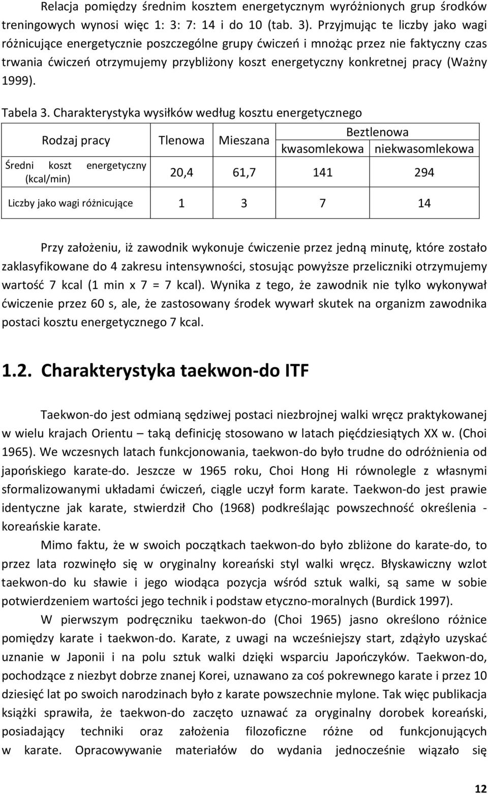 (Ważny 1999). Tabela 3.