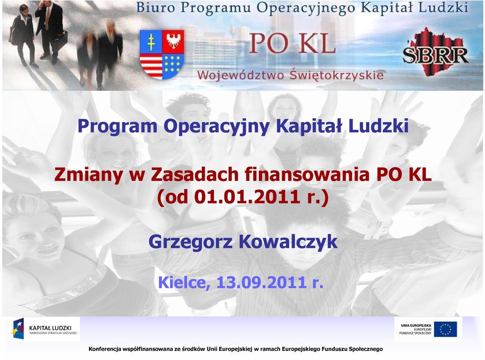 finansowania PO KL (od 01.01.2011 r.