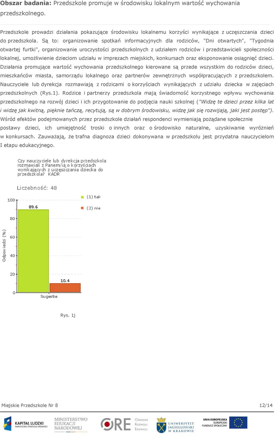 Są to: organizowanie spotkań informacyjnych dla rodziców, "Dni otwartych", "Tygodnia otwartej furtki", organizowanie uroczystości przedszkolnych z udziałem rodziców i przedstawicieli społeczności