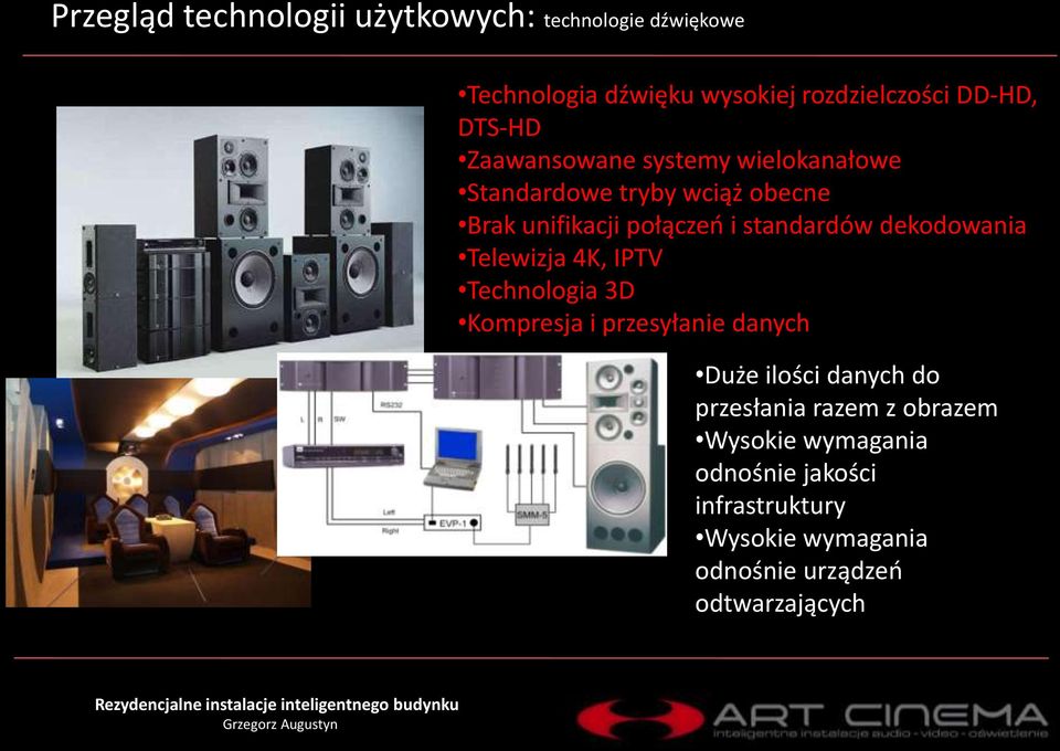 dekodowania Telewizja 4K, IPTV Technologia 3D Kompresja i przesyłanie danych Duże ilości danych do przesłania