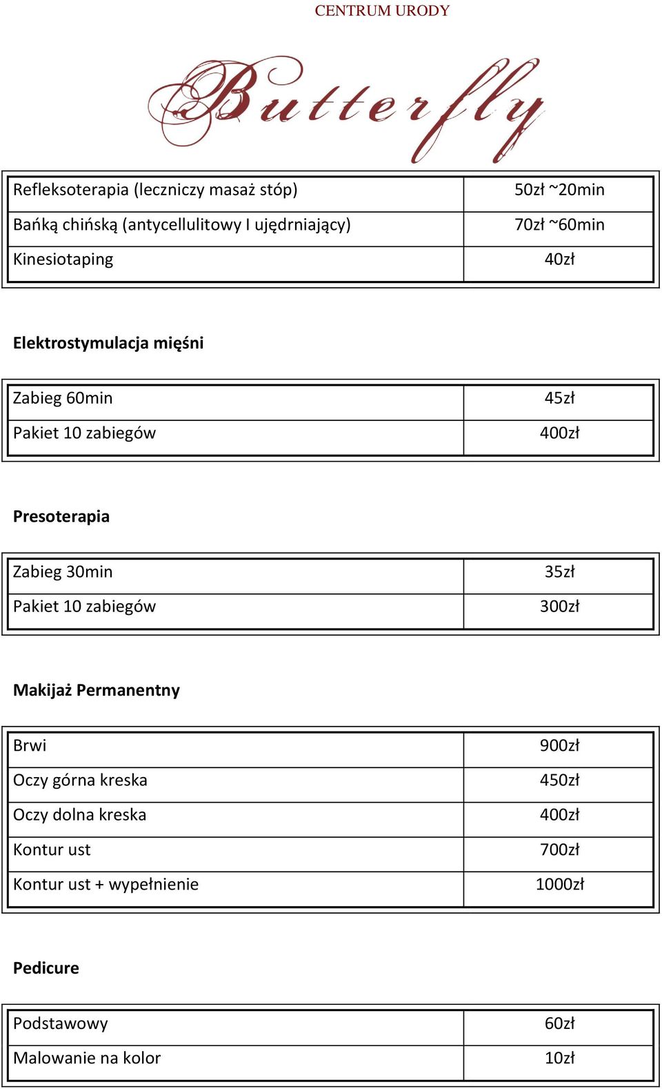 Presoterapia Zabieg 30min Pakiet 10 zabiegów 300zł Makijaż Permanentny Brwi Oczy górna kreska Oczy