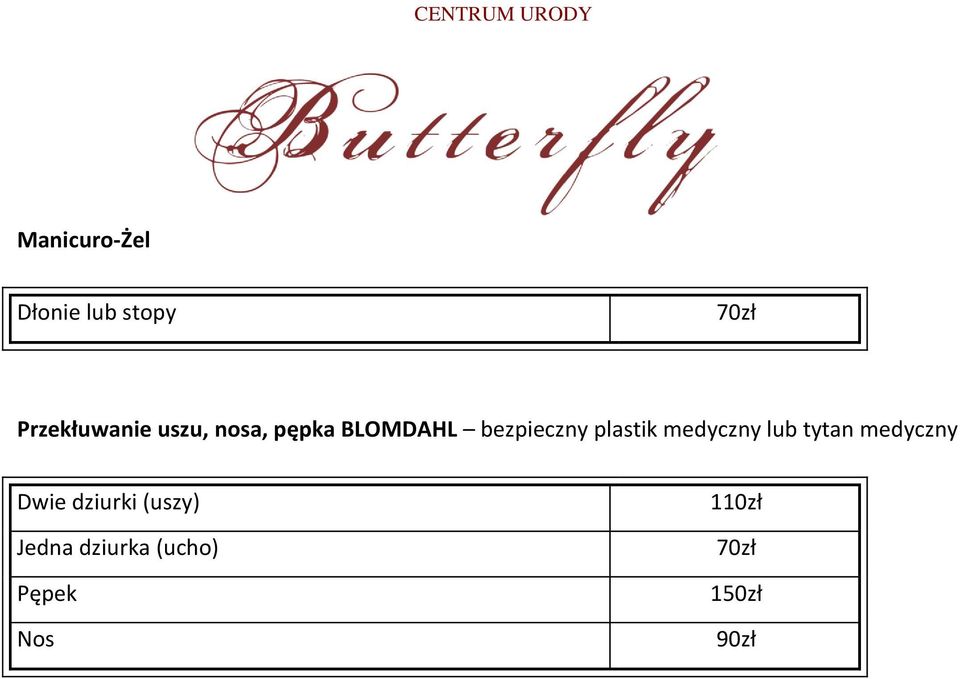 medyczny lub tytan medyczny Dwie dziurki (uszy)