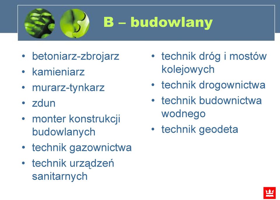 technik urządzeń sanitarnych technik dróg i mostów