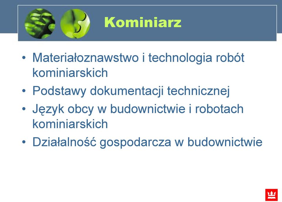 technicznej Język obcy w budownictwie i