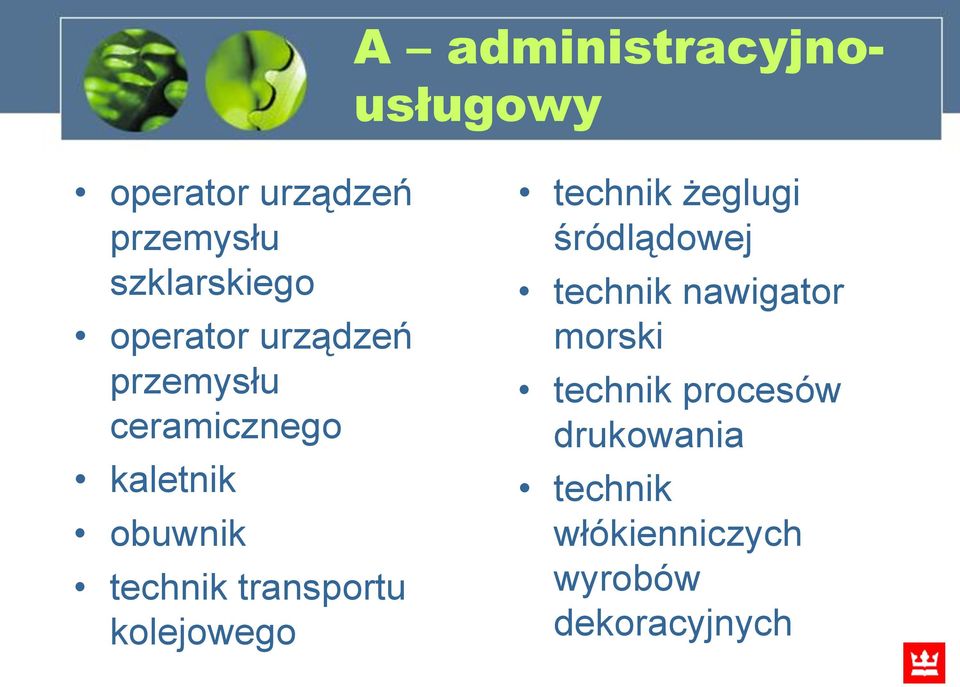 transportu kolejowego technik żeglugi śródlądowej technik nawigator