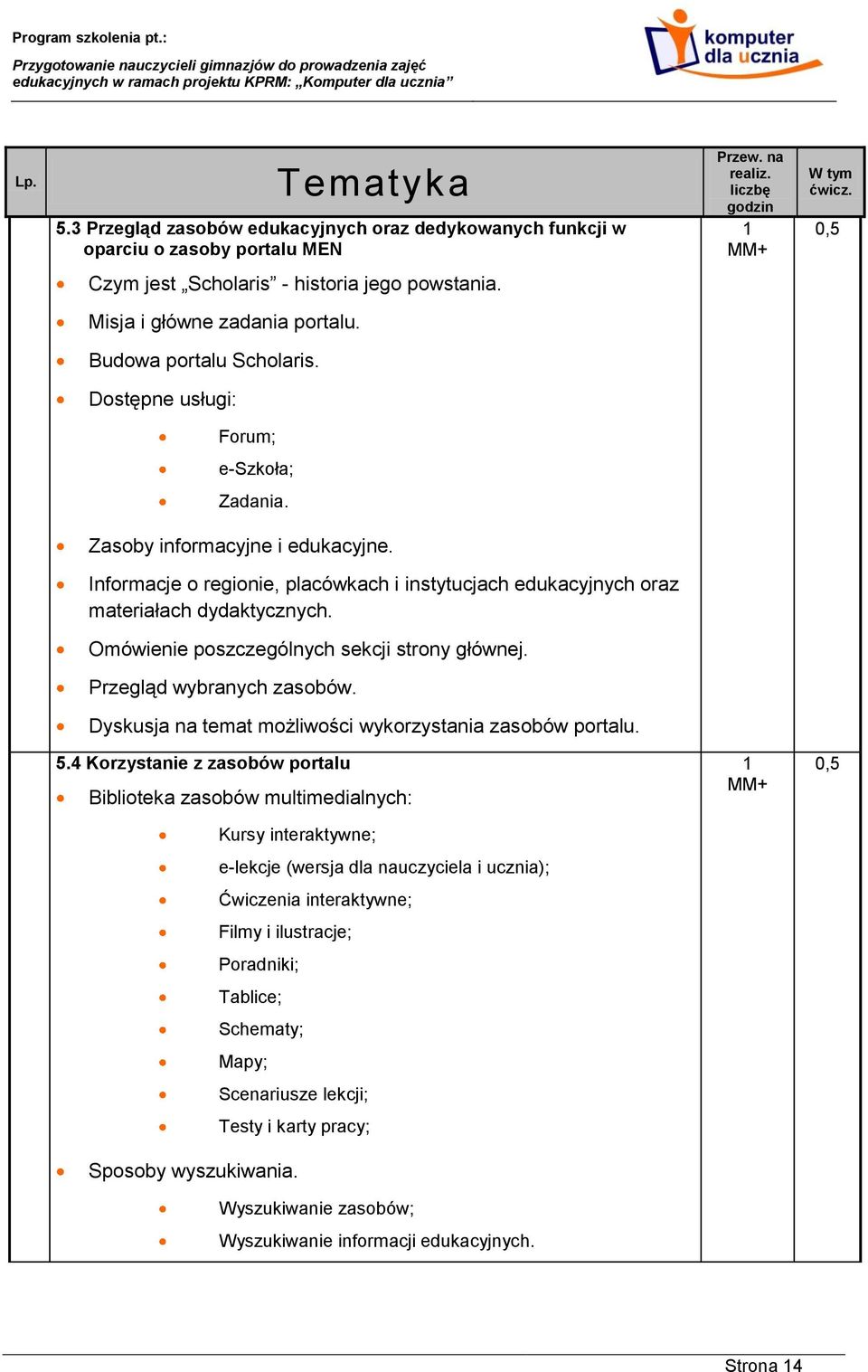 Informacje o regionie, placówkach i instytucjach edukacyjnych oraz materiałach dydaktycznych. Omówienie poszczególnych sekcji strony głównej. Przegląd wybranych zasobów.