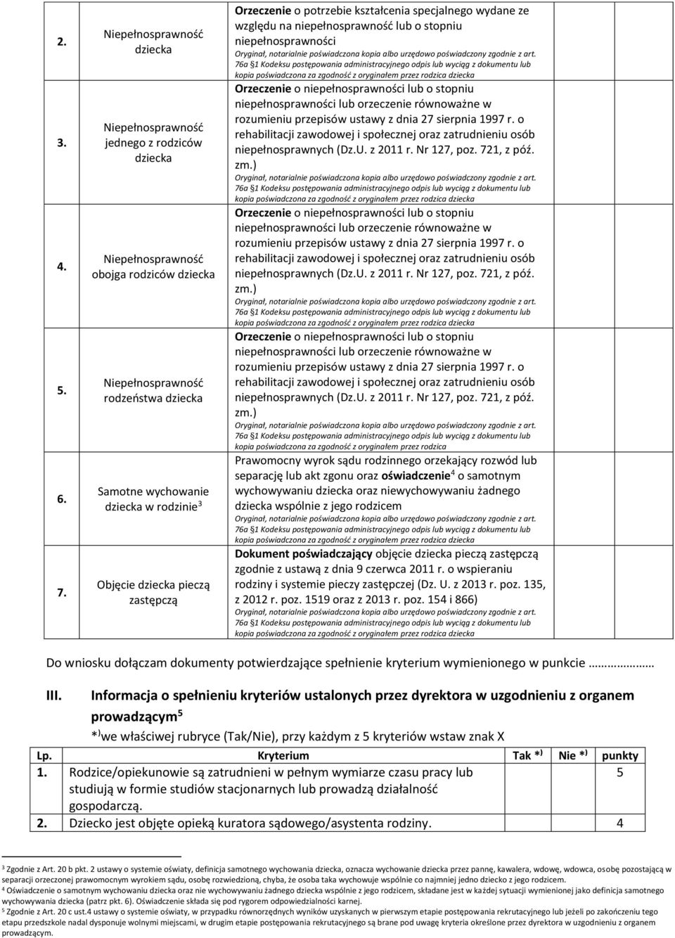 wydane ze względu na niepełnosprawność lub o stopniu niepełnosprawności Orzeczenie o niepełnosprawności lub o stopniu niepełnosprawności lub orzeczenie równoważne w rozumieniu przepisów ustawy z dnia