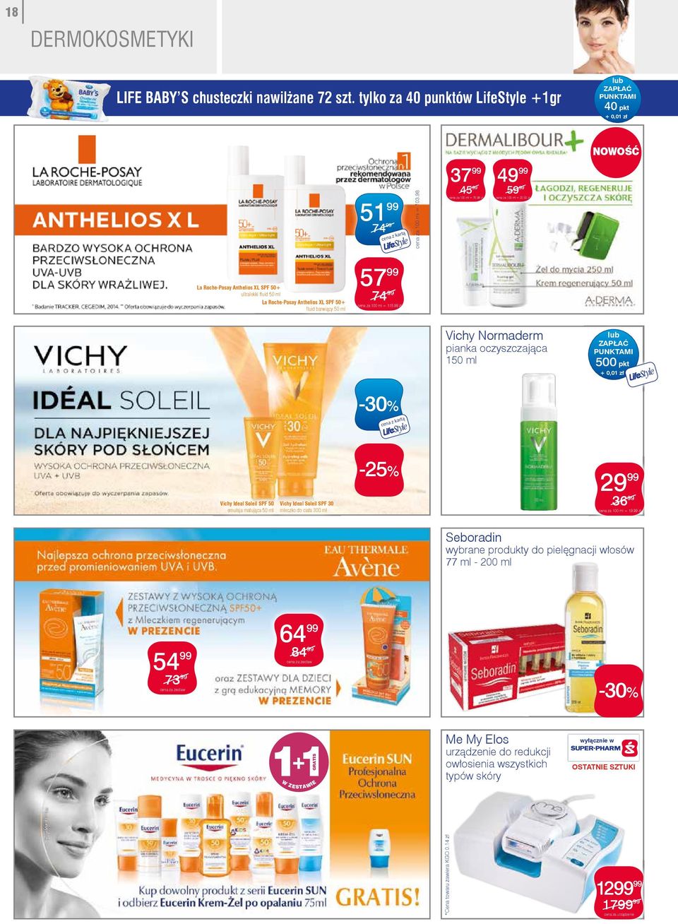 98 zł Vichy Normaderm pianka oczyszczająca 1 500 pkt -30% Vichy Ideal Soleil SPF 50 emulsja matująca Vichy Ideal Soleil SPF 30 mleczko do ciała 300 ml 2 3 = 19.