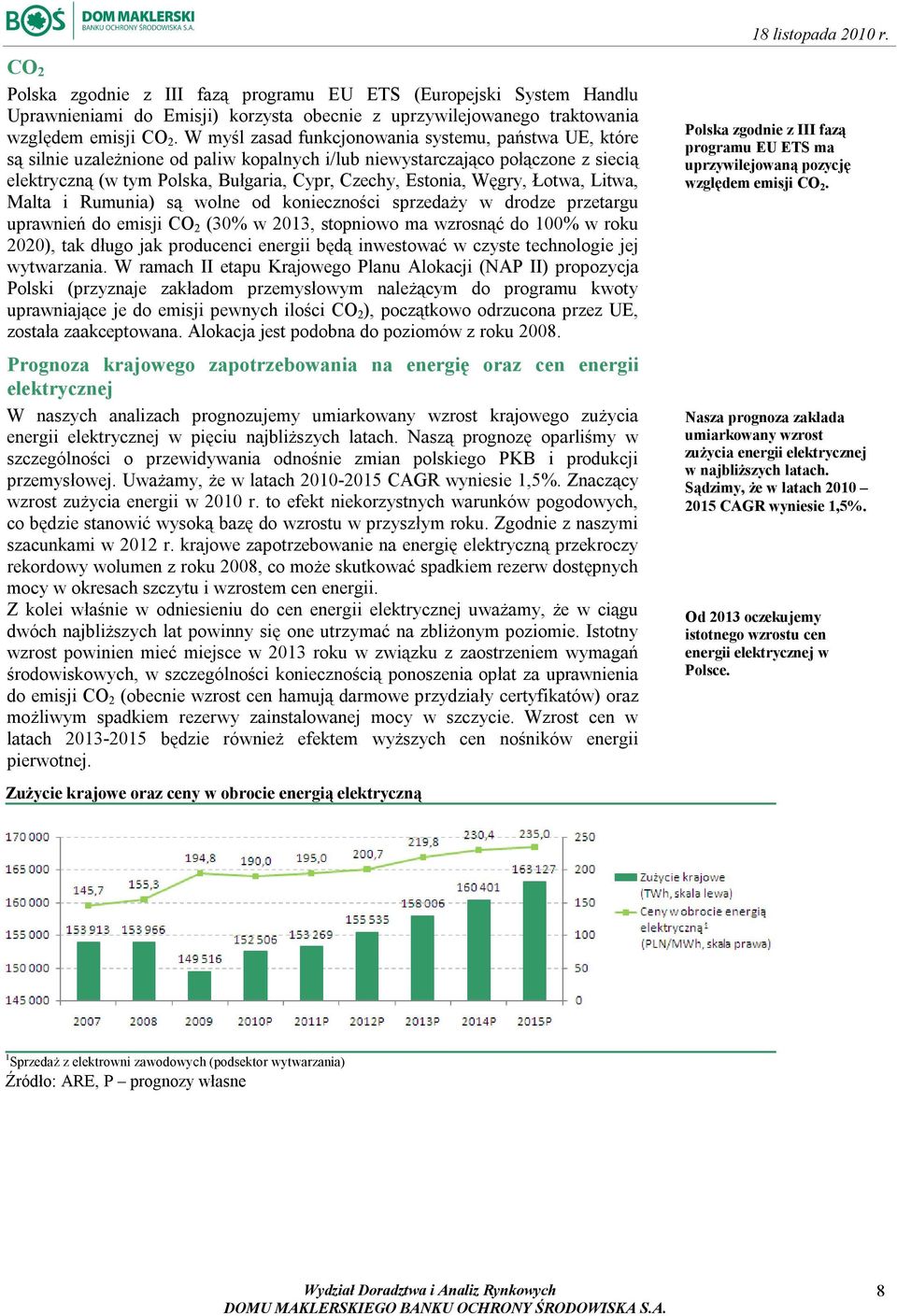 Węgry, Łotwa, Litwa, Malta i Rumunia) są wolne od konieczności sprzedaży w drodze przetargu uprawnień do emisji CO 2 (30% w 2013, stopniowo ma wzrosnąć do 100% w roku 2020), tak długo jak producenci