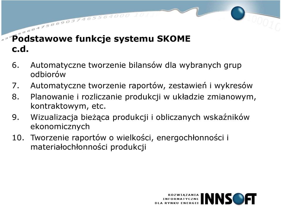 Automatyczne tworzenie raportów, zestawień i wykresów 8.