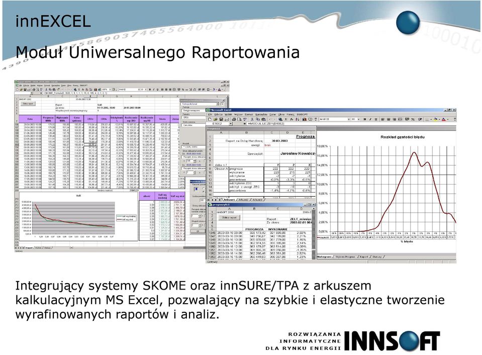 arkuszem kalkulacyjnym MS Excel, pozwalający na