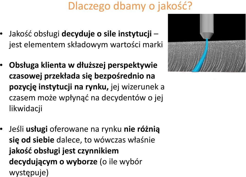 perspektywie czasowej przekłada się bezpośrednio na pozycję instytucji na rynku, jej wizerunek a czasem może