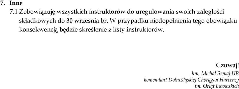 składkowych do 30 września br.