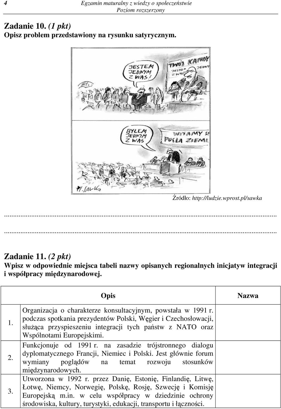 Organizacja o charakterze konsultacyjnym, powstała w 1991 r.