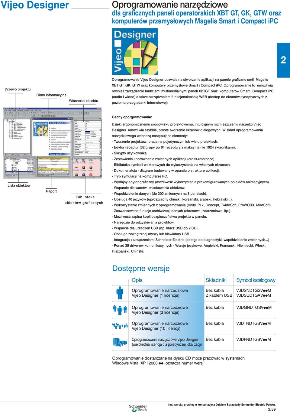 Oprogramowanie to umo liwia równie zarzàdzanie funkcjami multimedialnymi paneli XBTGT oraz komputerów Smart i Compact ipc (audio i wideo) a tak e zarzàdzaniem funkcjonalnoêcià WEB (dost p do ekranów