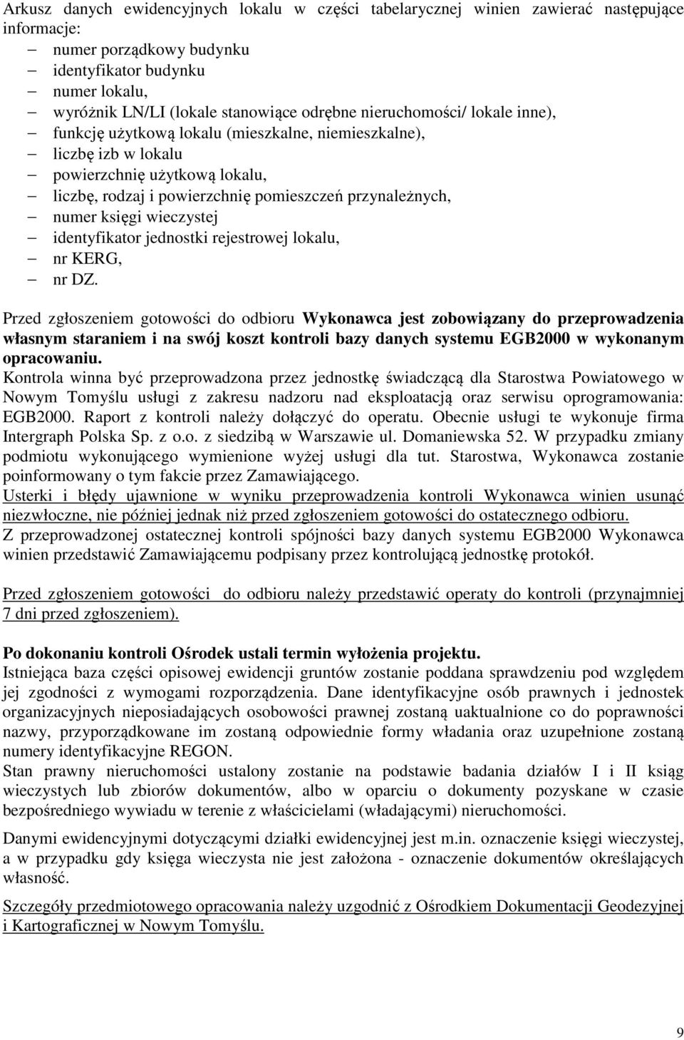 numer księgi wieczystej identyfikator jednostki rejestrowej lokalu, nr KERG, nr DZ.