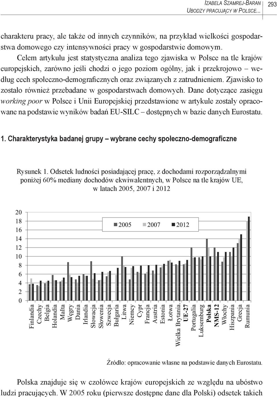 związanych z zatrudnieniem. Zjawisko to zostało również przebadane w gospodarstwach domowych.