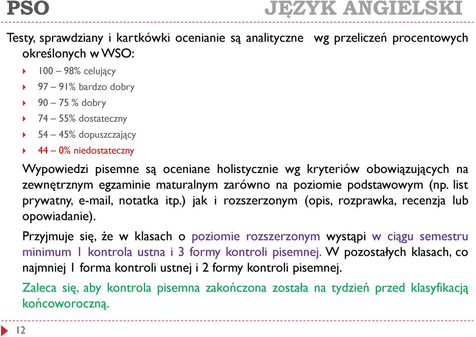 list prywatny, e-mail, notatka itp.) jak i rozszerzonym (opis, rozprawka, recenzja lub opowiadanie).