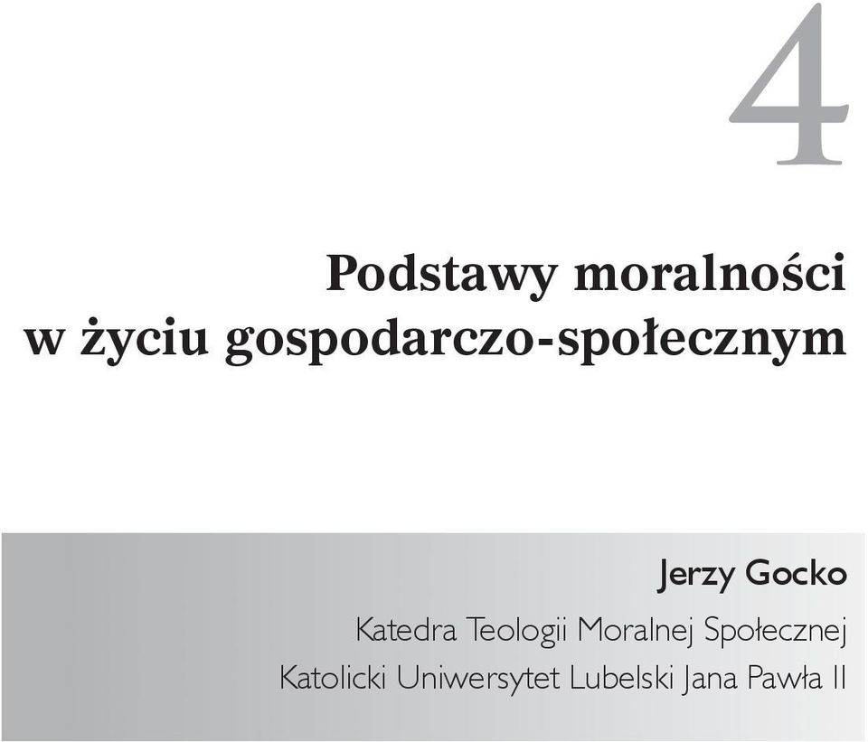 Katedra Teologii Moralnej Społecznej