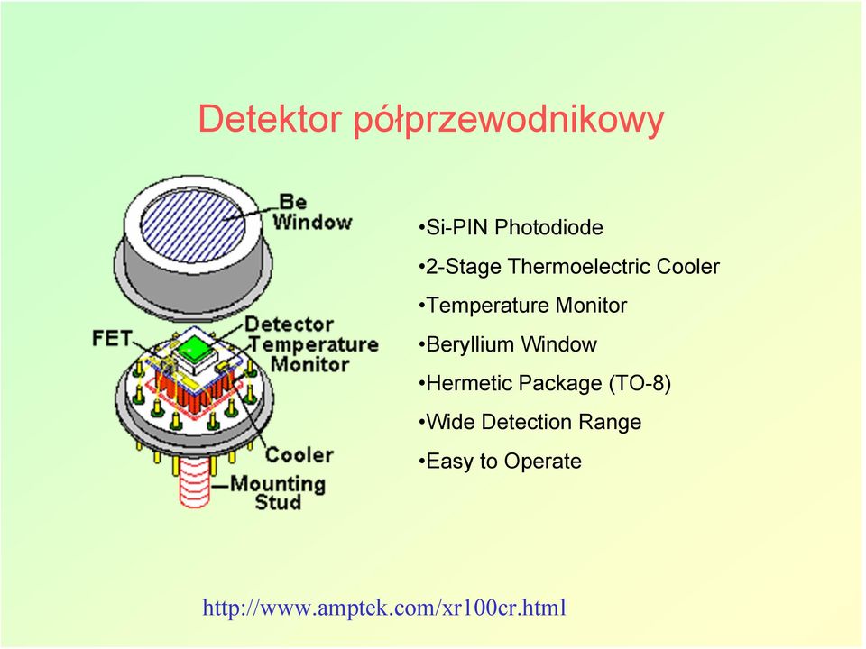 Window Hermetic Package (TO-8) Wide Detection Range