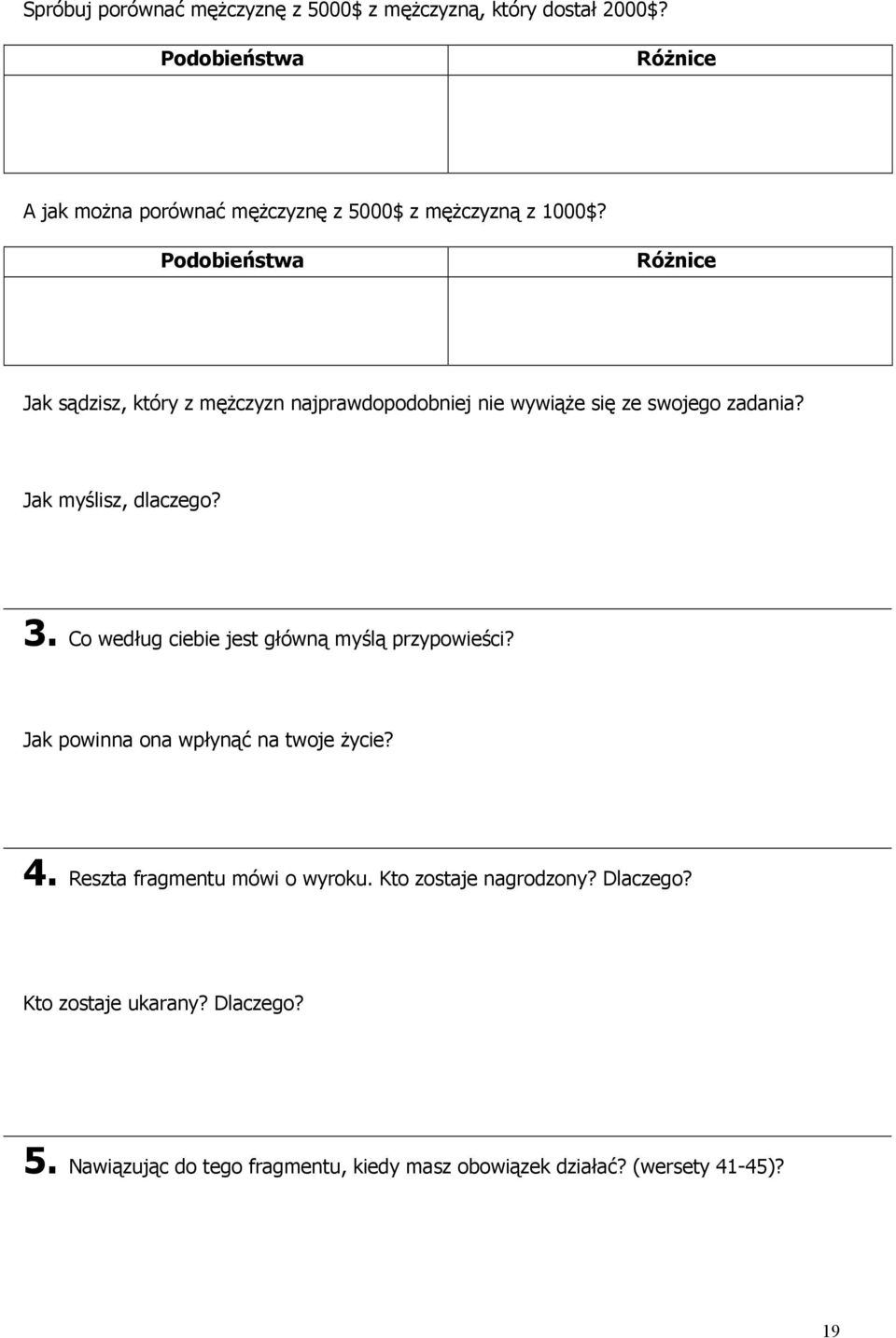 Podobieństwa Różnice Jak sądzisz, który z mężczyzn najprawdopodobniej nie wywiąże się ze swojego zadania? Jak myślisz, dlaczego? 3.