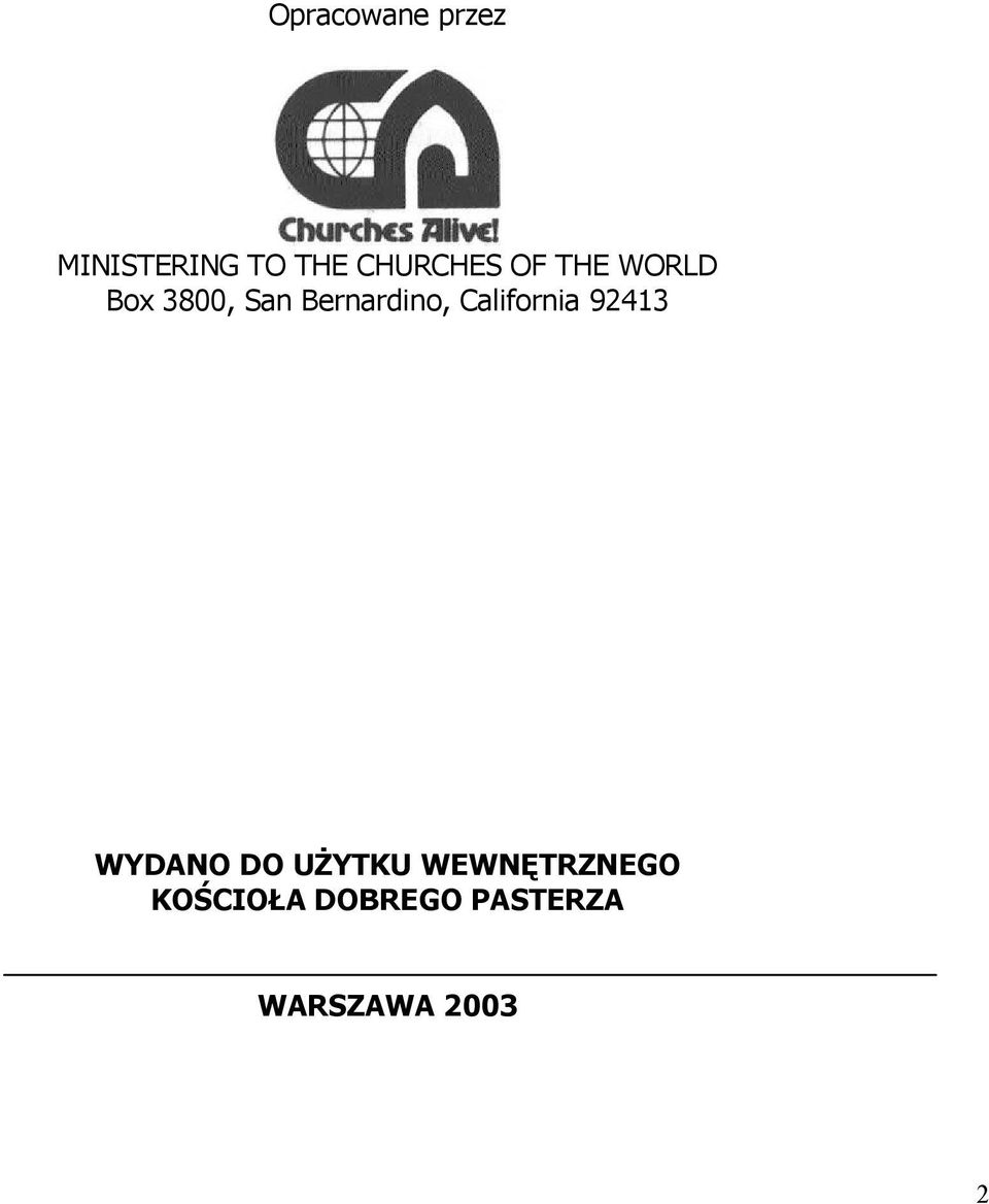 Bernardino, California 92413 WYDANO DO