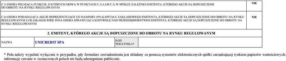 PRZEDSIĘBIORSTWEM EMITENTA, KTÓREGO AKCJE SĄ DOPUSZCZONE DO OBROTU NA RYNKU REGULOWANYM 2.