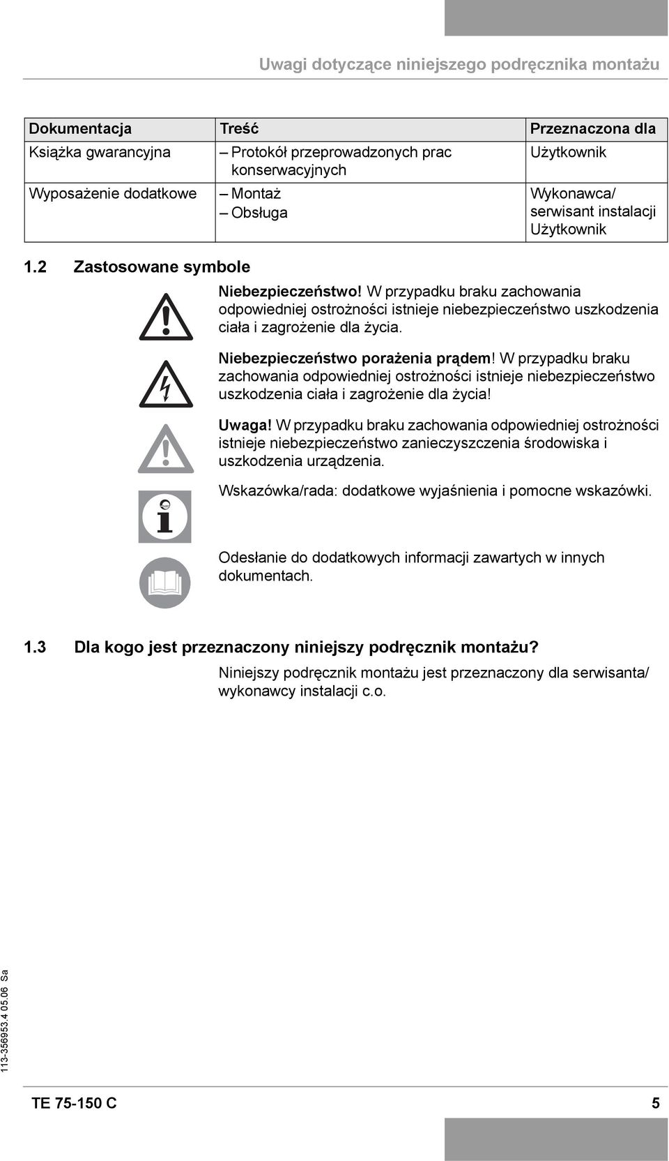 W przypadku braku zachowania odpowiedniej ostrożności istnieje niebezpieczeństwo uszkodzenia ciała i zagrożenie dla życia. Niebezpieczeństwo porażenia prądem!