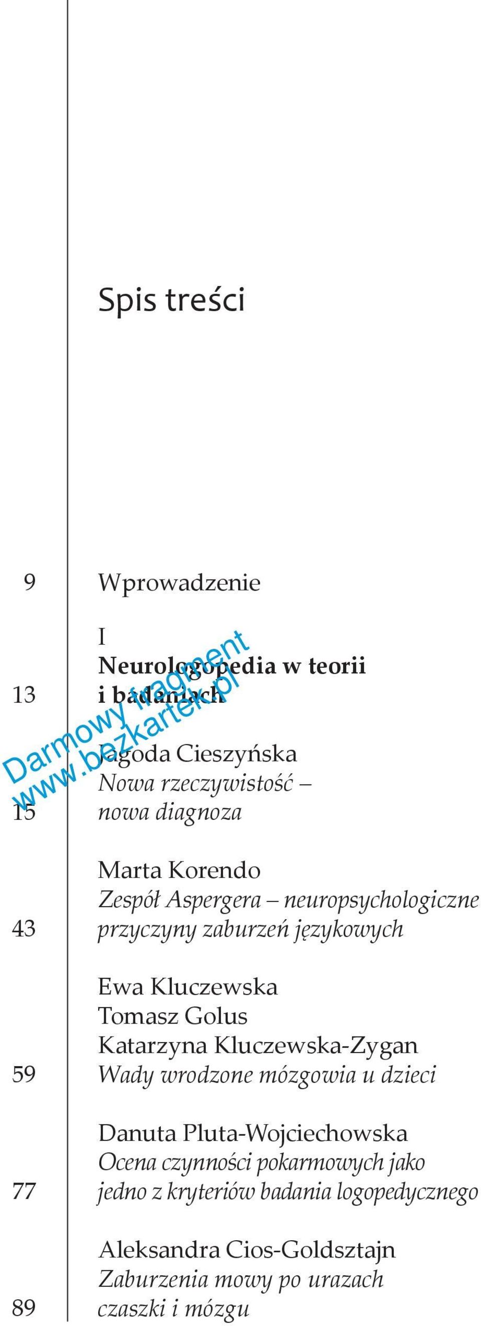 Tomasz Golus Katarzyna Kluczewska-Zygan Wady wrodzone mózgowia u dzieci Danuta Pluta-Wojciechowska Ocena czynności