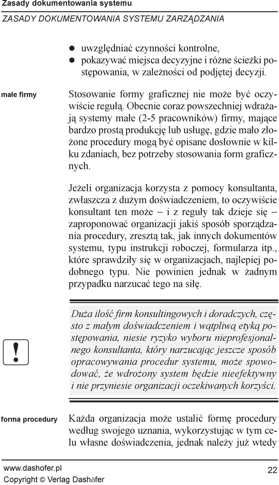 potrzeby stosowania form graficznych.