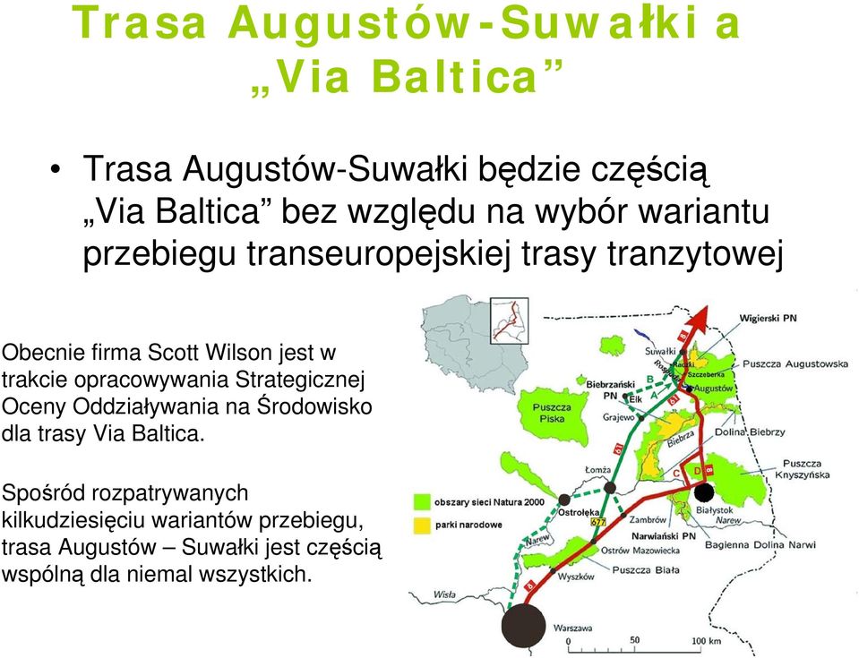 opracowywania Strategicznej Oceny Oddziaływania na Środowisko dla trasy Via Baltica.