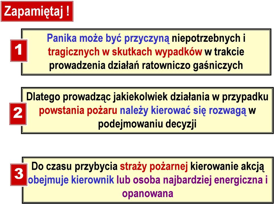 prowadzenia działań ratowniczo gaśniczych Dlatego prowadząc jakiekolwiek działania w przypadku