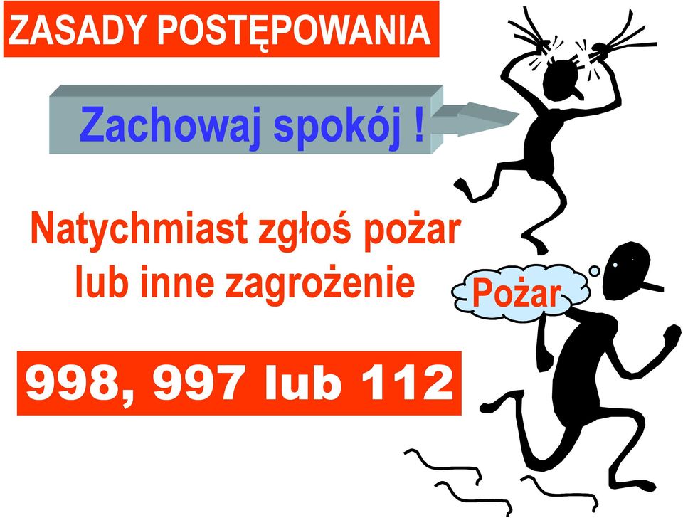 Natychmiast zgłoś pożar