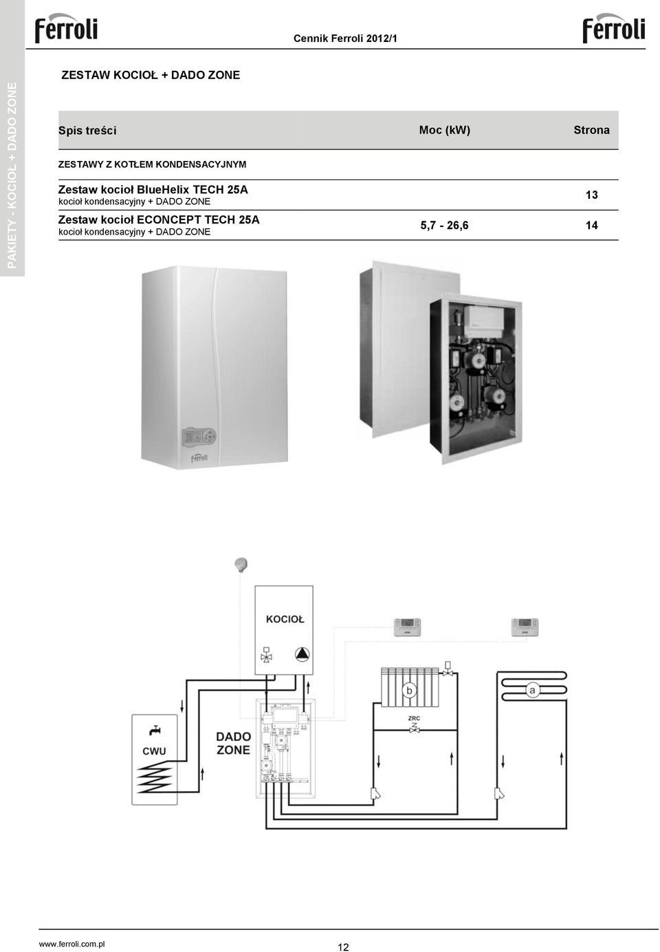 kocioł BlueHelix TECH 25A kocioł kondensacyjny + DADO ZONE