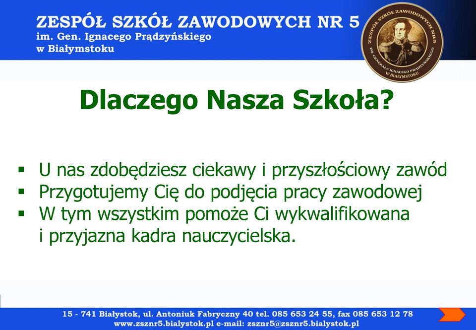 zawód Przygotujemy Cię do podjęcia pracy