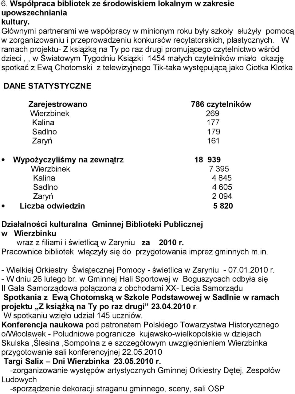 W ramach projektu- Z książką na Ty po raz drugi promującego czytelnictwo wśród dzieci,, w Światowym Tygodniu Książki 1454 małych czytelników miało okazję spotkać z Ewą Chotomski z telewizyjnego