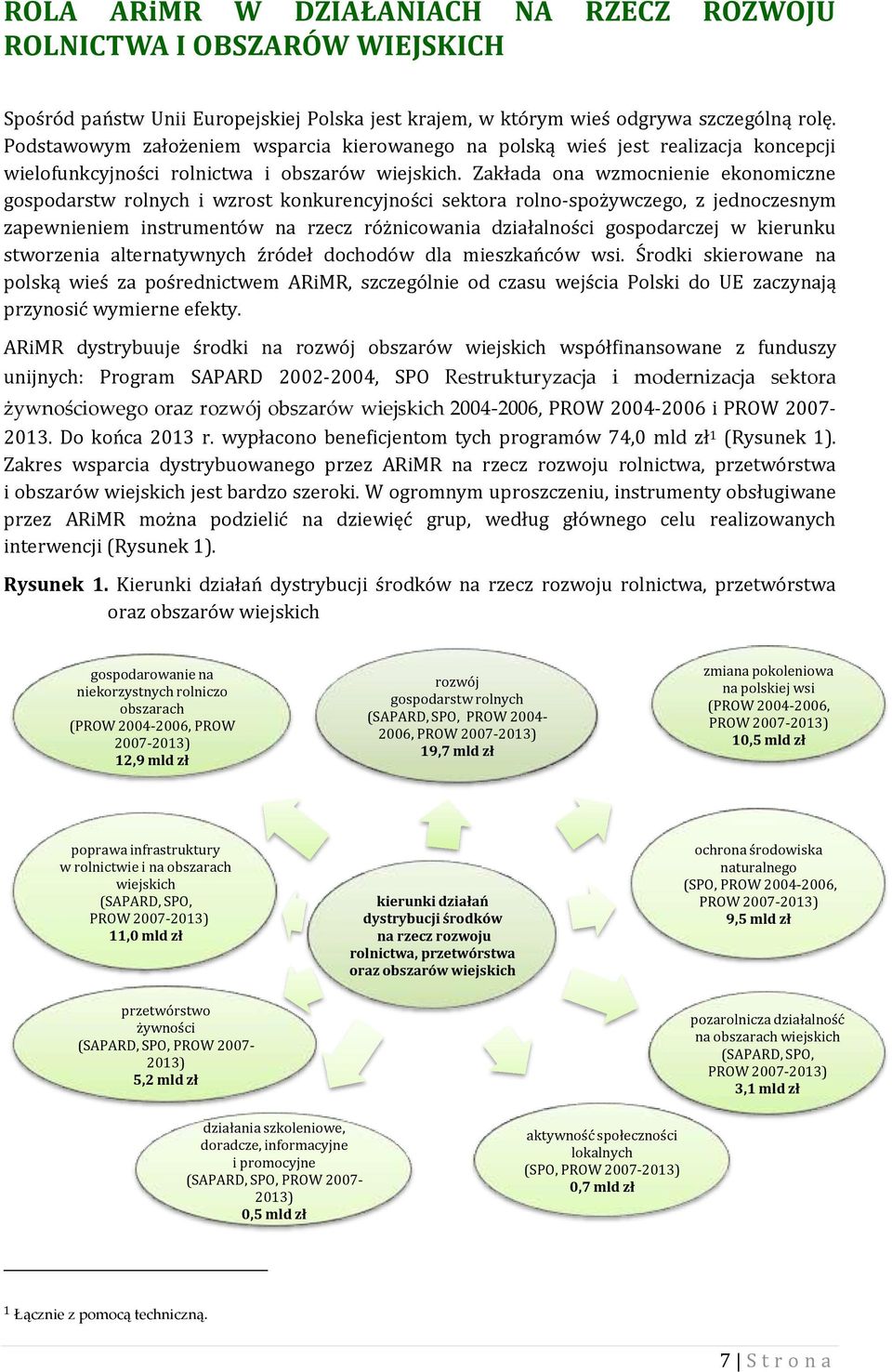 Zakłada ona wzmocnienie ekonomiczne gospodarstw rolnych i wzrost konkurencyjności sektora rolno-spożywczego, z jednoczesnym zapewnieniem instrumentów na rzecz różnicowania działalności gospodarczej w