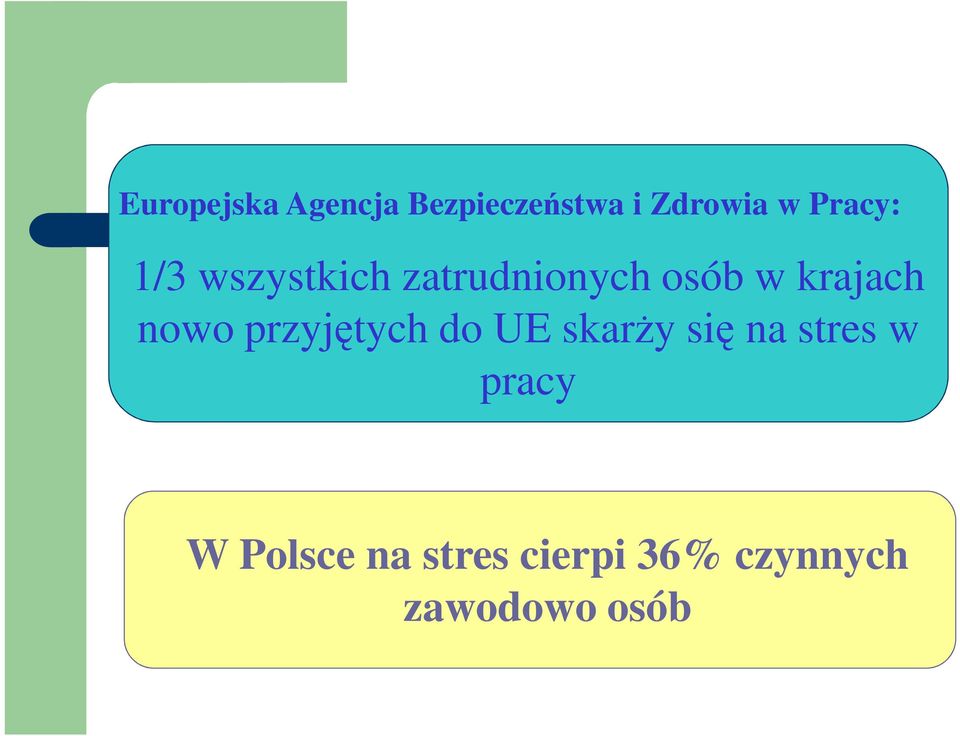 krajach nowo przyjętych do UE skarży się na stres