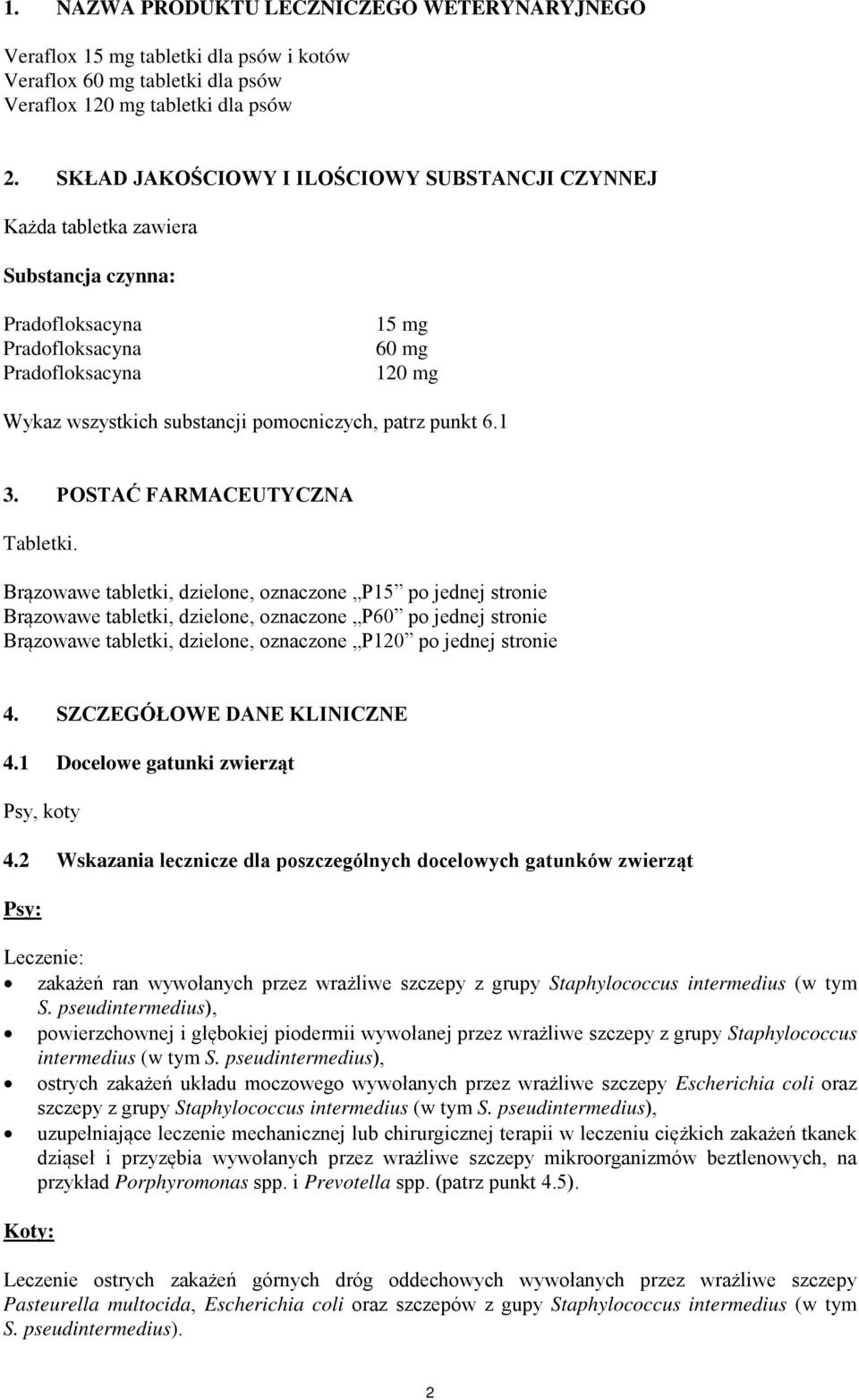 patrz punkt 6.1 3. POSTAĆ FARMACEUTYCZNA Tabletki.