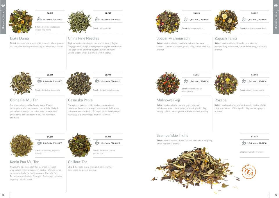 dziewanna,. Piękna herbata o długim liściu z prowincji Fujian. Do jej produkcji wykorzystywane są tylko zamknięte lub częściowo otwarte najdelikatniejsze listki.
