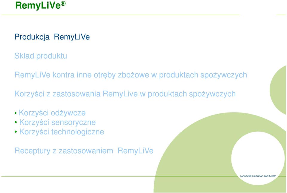 RemyLive w produktach spożywczych Korzyści odżywcze Korzyści