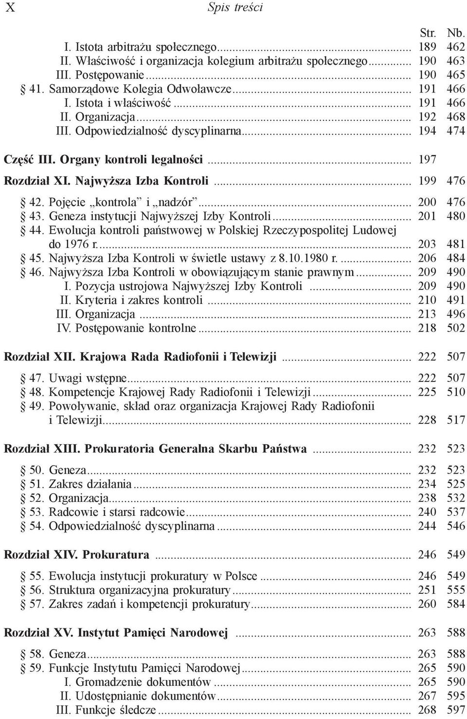 Najwyższa Izba Kontroli... 199 476 42. Pojęcie kontrola i nadzór... 200 476 43. Geneza instytucji Najwyższej Izby Kontroli... 201 480 44.